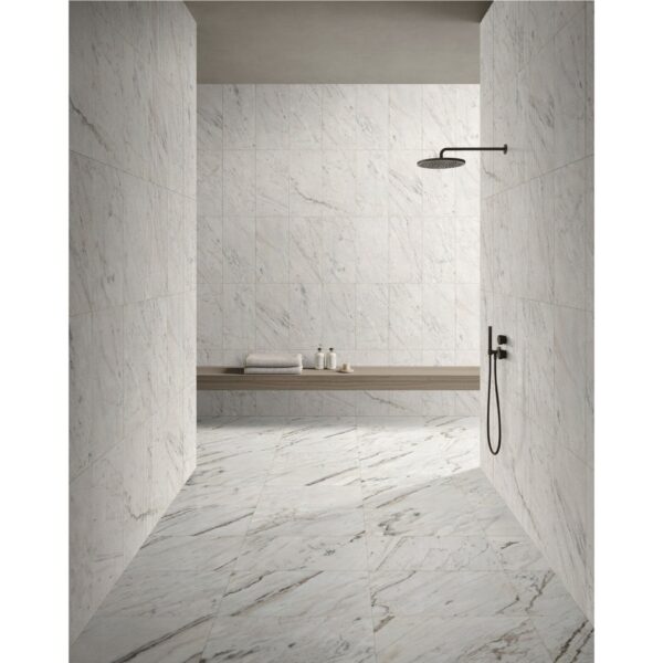 Snow Mountain Polished Marble Tile For Wall And Floor Stone - White / Natural