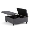 Ellis - Coffee Table Storage Ottoman - Slate Gray - Image 3