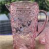 Paisley - Unbreakable Plastic Water Pitcher With Lid And Spout, 2.5 Quarts, Bpa Free - Pink - Image 5