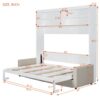 Queen Size Murphy Wall Bed With Sofa - White - Image 21