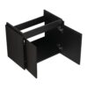 Modern 24" Bathroom Vanity With Ceramic Basin, Wall Mounted Sink Combo Cabinet - Black - Image 16