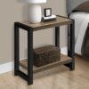Accent Side Table, Narrow, Small, 2 Tier, Versatile Placement - Taupe - Image 9