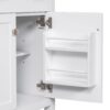 Bathroom Vanity With Ceramic Sink, Modern Single Bathroom Cabinet With 2 Doors And A Shelf, Soft Close Doors - White - Image 21