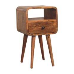 Mini Curve Open Nightstand - Oak