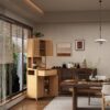 Rustic Cottage Style Double Door Bamboo Storage Cabinet With High Capacity For Main Living Spaces - Natural - Image 6