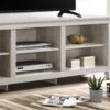 Benito - Wide TV Stand With Open Shelves And Cable Management - Dusty Gray - Image 2