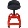 Pneumatic 360 Degree Swivel Stool, Mechanics Rolling Creeper Seat, Heavy Duty Mechanics Stool - Red - Image 12