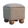 Serenity - Footstool With Ball Feet - Cream - Image 4