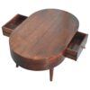Rounded Coffee Table - Walnut - Image 5
