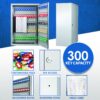 300 Key Adjustable Key Cabinet With Key Lock - Gray - Image 8