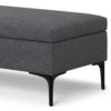 Rebecca - Multifunctional Large Coffee Table Storage Ottoman With Lift Up Lid - Gray - Image 4