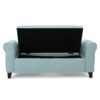 Hayes - Contemporary Armed Storage Bench With Rolled Arms - Light Blue - Image 9
