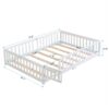 Full Size Floor Bed With Door And Safety Guardrails - White - Image 3