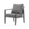 Modern Aluminum Lounge Chair Set With Rope Accents And Cushions For Indoor / Outdoor Spaces - Gray - Image 17