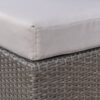 Santa Rosa - Outdoor Lounge Ottoman Rattan Waterproof Fabric - Gray / Silver - Image 5