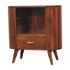 Cortez - T Bar Open Slot Cabinet - Dark Brown - Image 4