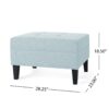 Classic Ottoman With Cushioned Top - Blue - Image 3