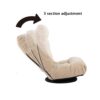 Japanese Style Single Reclining Sofa Chair With Adjustable Features Cotton For Balcony And Leisure - White - Image 12