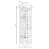 Corner Curio Cabinet With 5 Shelves And Lighting System (E26 Light Bulb Not Included) - Walnut - Image 3