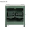 Bathroom Vanity With Ceramic Sink, Modern Single Bathroom Cabinet With 2 Doors And A Shelf, Soft Close Doors - Green - Image 12