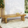 Nahanni - Rustic Acacia Wood Bench With Slat Design - Natural - Image 2