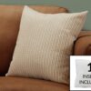 Pillows, Square, Decorative Throw, Hypoallergenic Polyester, Modern - Taupe - Image 3