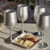 Leadingware Acrylic Wine Glasses (Set of 4), Bpa Free, Unbreakable, 12Oz - Silver - Image 3