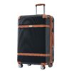 Hardshell Luggage Sets 3 Piece Double Spinner 8 Wheels Suitcase With Tsa Lock Lightweight 20''24''28'' - Black - Image 12