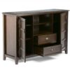 Burlington - Tall TV Media Stand - Mahogany Brown - Image 3
