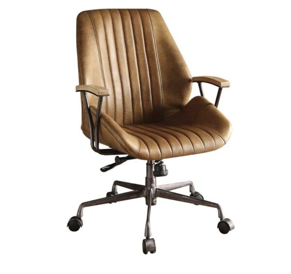 Hamilton - Top Grain Leather Office Chair - Coffee