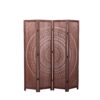 Panel Solid Wood Folding Room Divider - Brown - Image 7