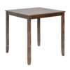 5 Pieces Dining Table Set, Wooden Dining Square Table Set For 4, Counter Height Kitchen Table Set With Square Table And 4 Upholstered Chairs For Small Space - Walnut - Image 10