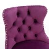 Swivel Velvet Barstools, Adjusatble Seat Height 1712PP (Set of 2) - Purple - Image 9