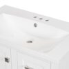 Bathroom Vanity, Modern Bathroom Cabinet With Sink Combo Set, Bathroom Storage Cabinet With A Soft Closing Door And 3 Drawers, Solid Wood Frame, Resin Basin - White - Image 26