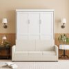 Full Size Murphy Wall Bed With Cushion - White - Image 10