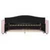 Twin Size Upholstered Daybed With Storage Armrests, Trundle And Latest Integrated Bluetooth Audio System - Pink - Image 5