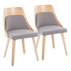 Anabelle - Mid-Century Modern Dining / Chair (Set of 2) - Natural / Gray