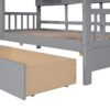 Twin Size House Bed With 2 Drawers, Kids Bed With Storage Shelf - Gray - Image 13