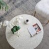 Unique Capiz Coffee Table With Pedestal Base - Multi - Image 7