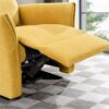 Asheville - Suede Recliner Chair - Dark Yellow - Image 3