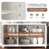 TV Stand For TVs Up To 65", Modern Entertainment Center Media Console Cabinet With 2 Spacious Storage Space - White - Image 6