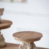 Cake Stand, Cake Plate With Magnesium Base - Cream / Brown - Image 9