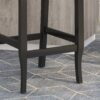 Vienna - Contemporary Fabric Tufted Wingback Counter Stools, (Set of 2) - Teal / Dark Brown - Image 12
