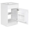 20" Bathroom Vanity With Sink, Freestanding Cabinet With Door Shelf And Adjustable Shelf, And Ceramic Construction - White - Image 12