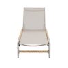 Hargrove - Outdoor Patio Aluminun Chaise Lounge, Outdoor Mesh Seat - Natural / Silver - Image 3