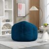 Bedding Bean Bag Sofa Chair High Pressure Foam Bean Bag Chair Adult Material With Padded Foam Padding Compressed Bean Bag With Footrest - Blue - Image 8