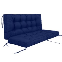 Outdoor Swing Seat Cushions Replacement, 2 3 Seater Waterproof Thicken Washable Pad - Navy Blue