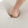 Springfield - Ottoman Contemporary Design Fabric Birch Wood Legs - Beige - Image 13
