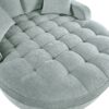 Modern Chaise Lounge Sofa Bed Upholstered Sofa Couch With Tufted Seat And Detachable Pillows For Living Room - Misty Green - Image 21