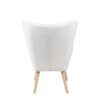 Accent Chair With Ottoman, Living Room Chair And Ottoman Set, Comfy Side Armchair For Bedroom, Creative Splicing Cloth Surface - Pink - Image 6